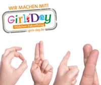 Gebärdenzeichen und Girls'Day-Logo