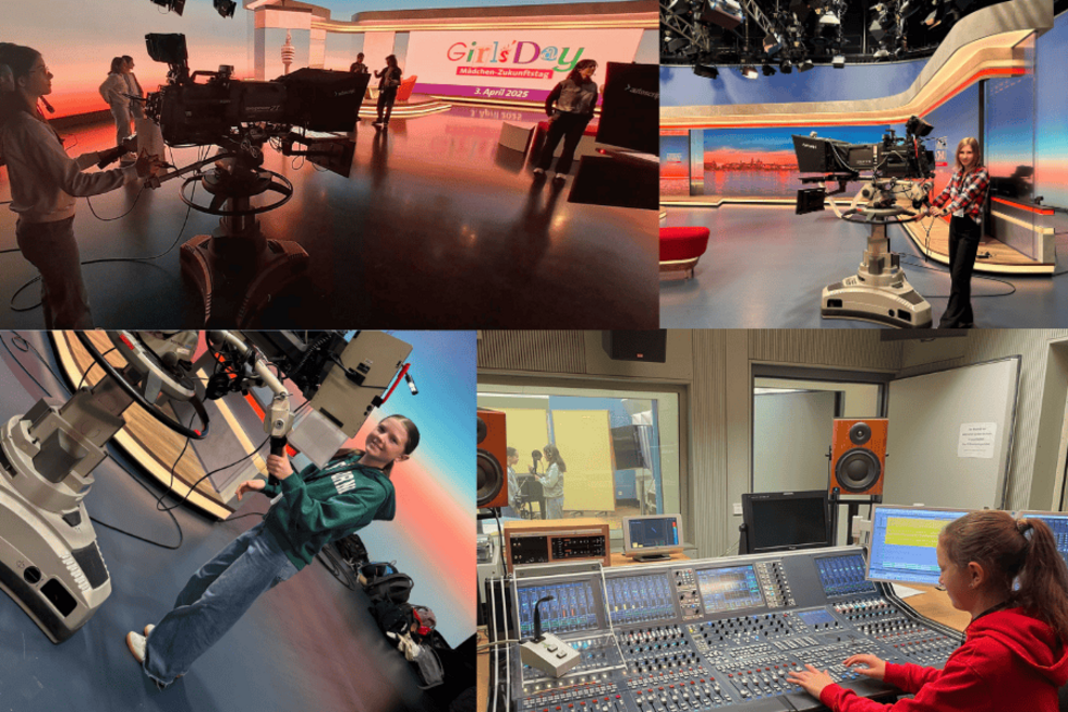 Collage zum Girls'Day beim SWR