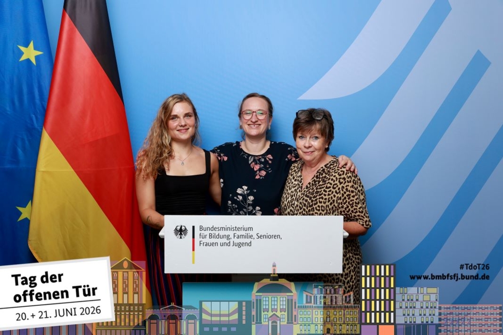 Girls'Day/Boys'Day-Taem beim Tag der offenen Tür der Bundesministerien