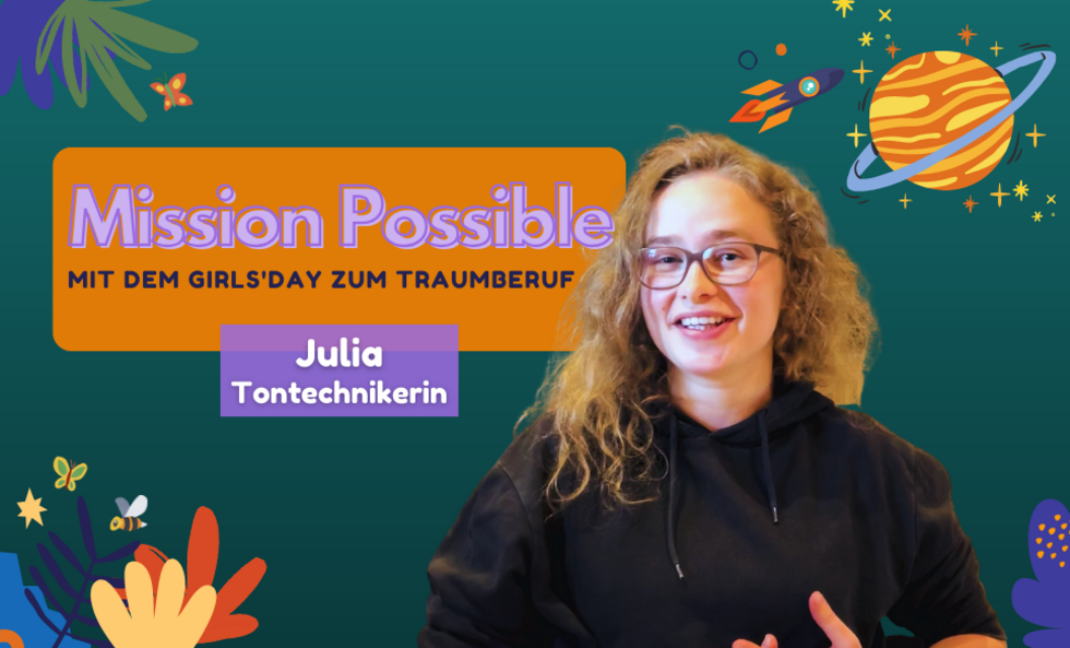 Kachel Mission Possible, Julia Tontechnikerin