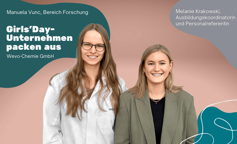 Porträt von Manuela Vunc und Melanie Krakowski, Wevo-Chemie