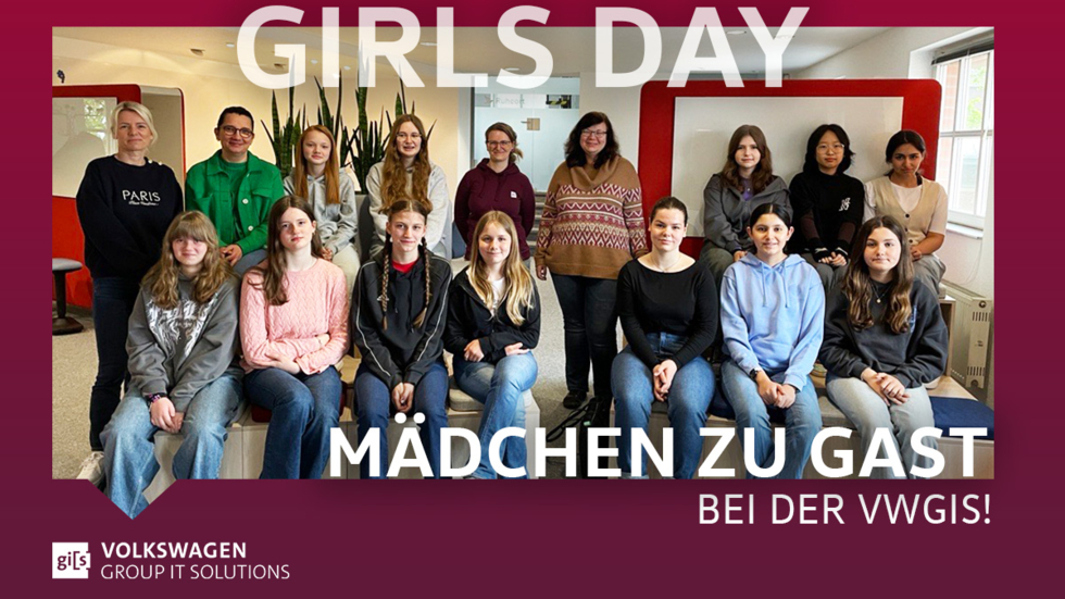 Gruppenbild beim Girls'Day der VW Group IT Solutions